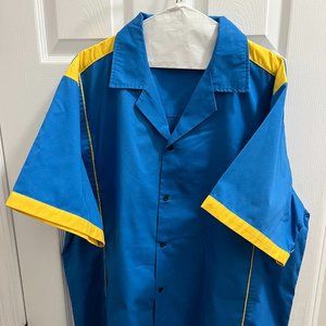 Cruisin USA Bowl A Rama Men's Blue Retro Bowling Shirt.